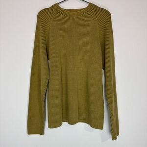 J. Crew Cotton Rib Crewneck Sweater L